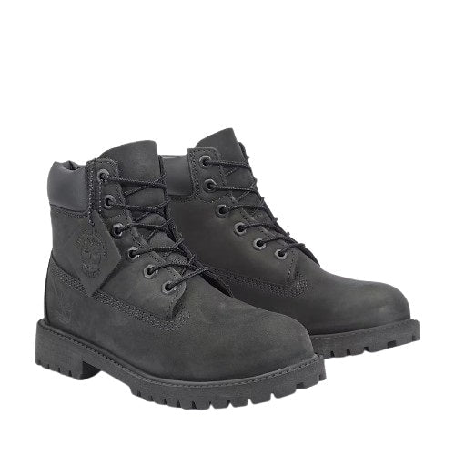 Timberland Premium 6 in Waterproof Boot Black Nubuck (GS)